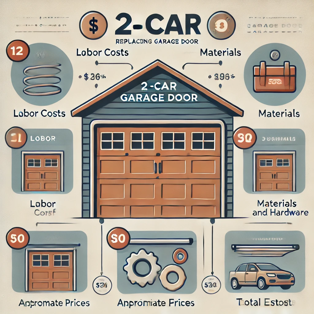 2 car garage door replacement cost