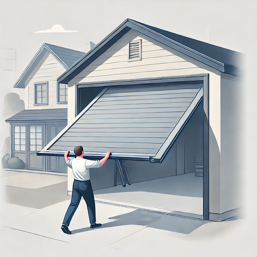 open garage door manually from outside