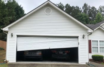 garage door off track