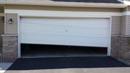 garage door off track